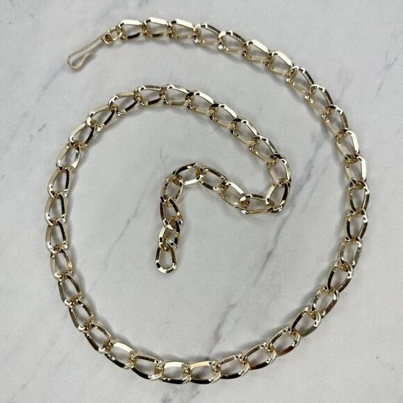 Gold Tone Y2K Chain Link Festival Statement Belt Extra Small/Small (XS/S) ✨ - Picture 1 of 12